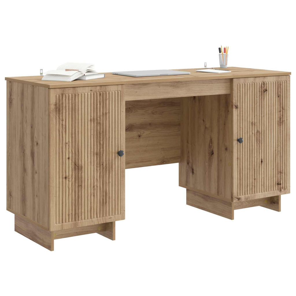 vidaXL Schreibtisch Artisan-Eiche Holzwerkstoff 142,5 x 50 x 75 cm