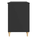 vidaXL Schreibtisch mit Regal Schwarz 142,5 x 50 x 75 cm Holzwerkstoff