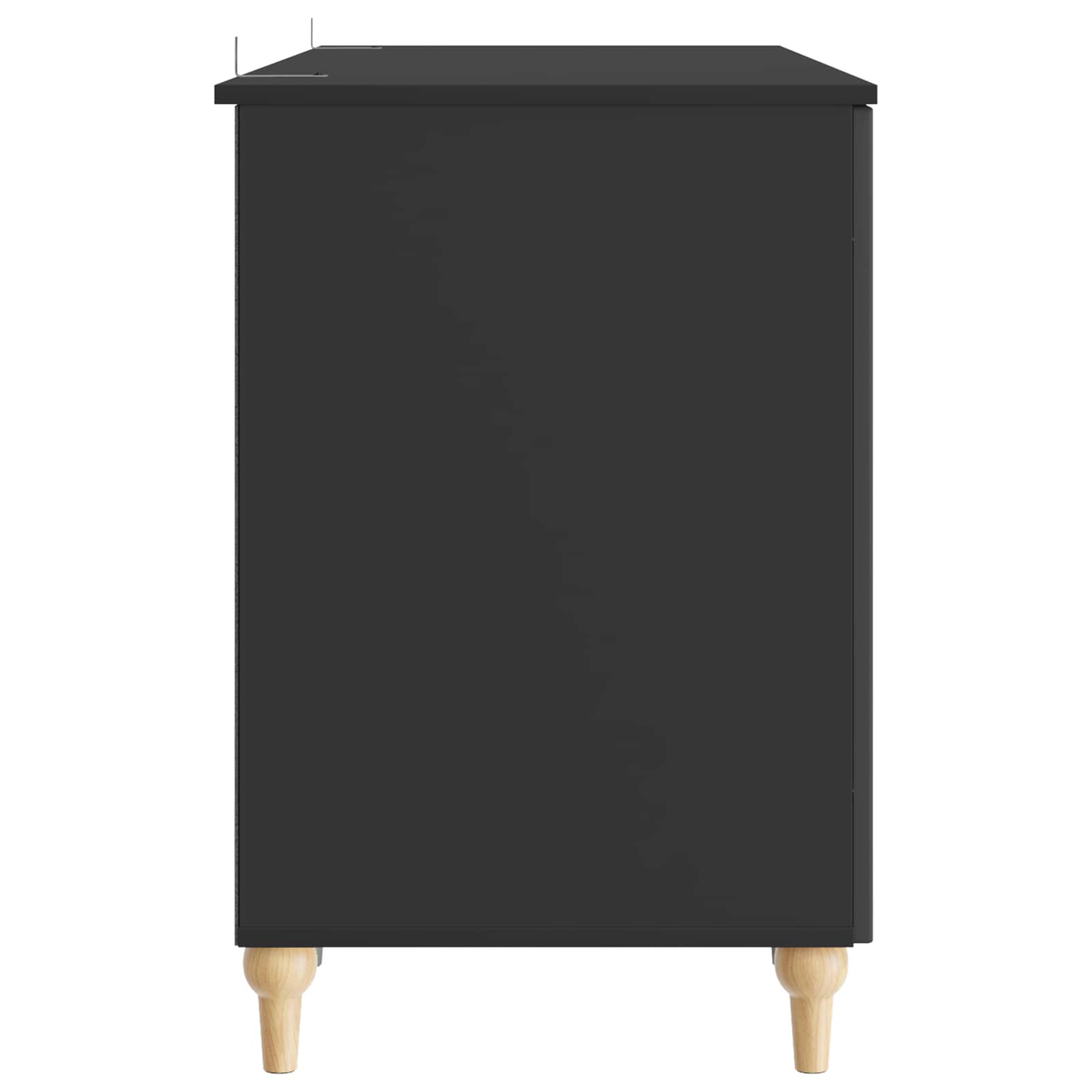 vidaXL Schreibtisch mit Regal Schwarz 142,5 x 50 x 75 cm Holzwerkstoff