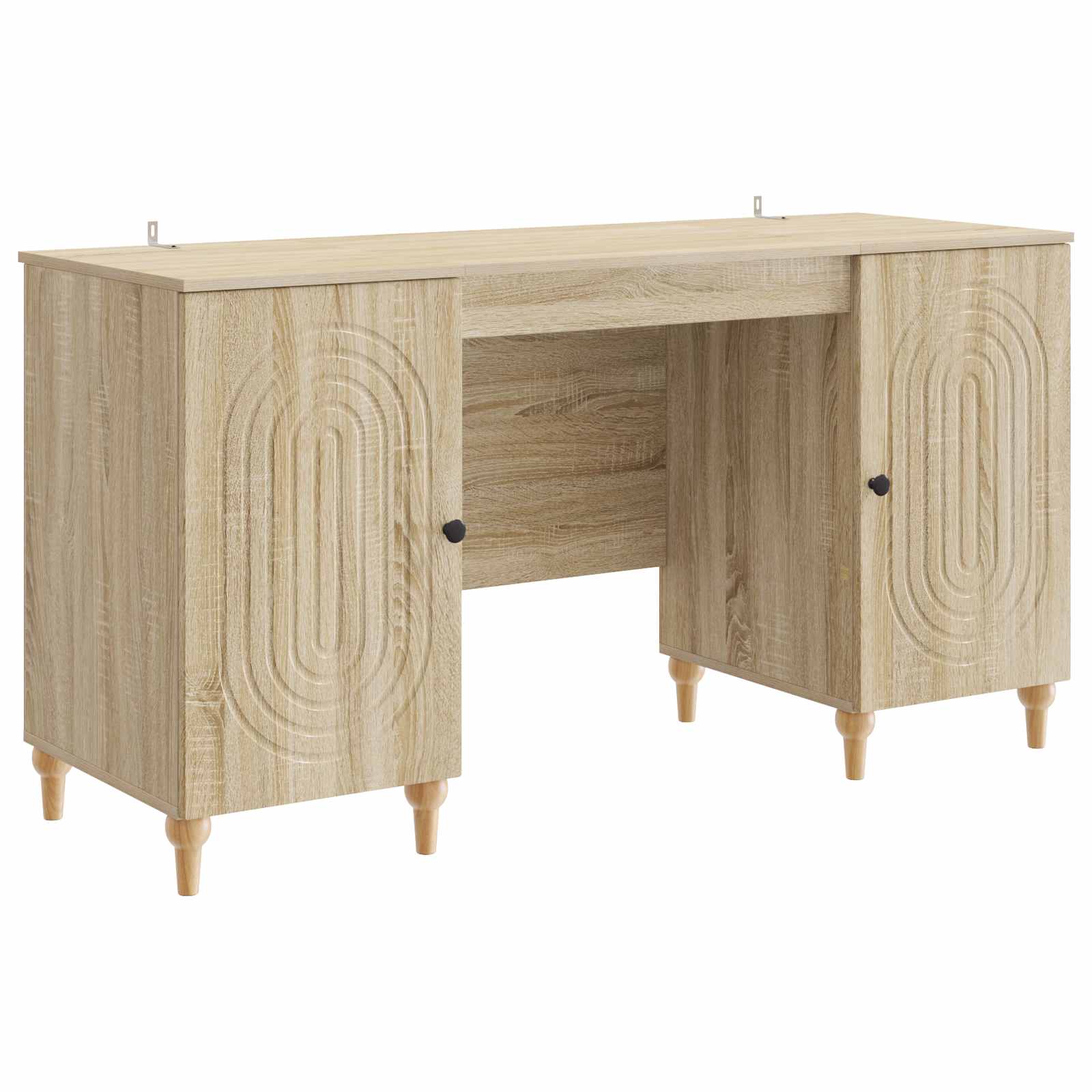 vidaXL Schreibtisch mit Regal Sonoma 142,5 x 50 x 75 cm Holzwerkstoff