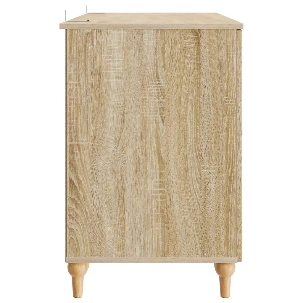 vidaXL Schreibtisch mit Regal Sonoma 142,5 x 50 x 75 cm Holzwerkstoff
