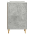 vidaXL Schreibtisch mit Tür Betongrau 142,5 x 50 x 75 cm Holzwerkstoff