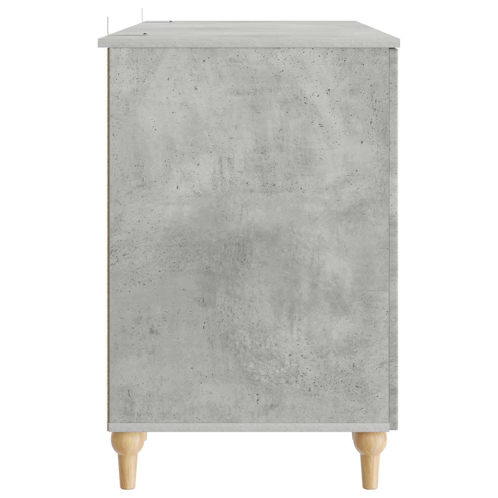 vidaXL Schreibtisch mit Tür Betongrau 142,5 x 50 x 75 cm Holzwerkstoff