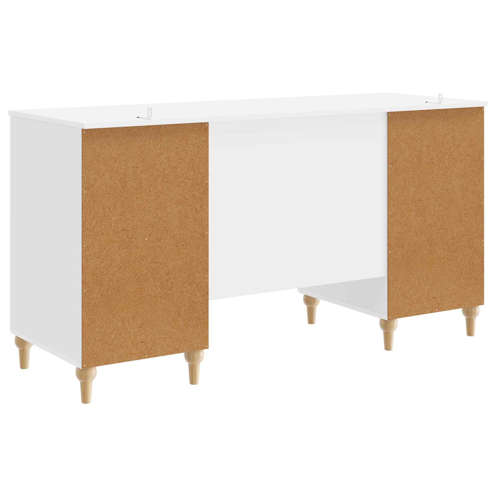 vidaXL Schreibtisch Glänzend Weiß 142,5 x 50 x 75 cm Holzwerkstoff