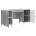 vidaXL Schreibtisch Graues Sonoma 142,5 x 50 x 75 cm Holzwerkstoff