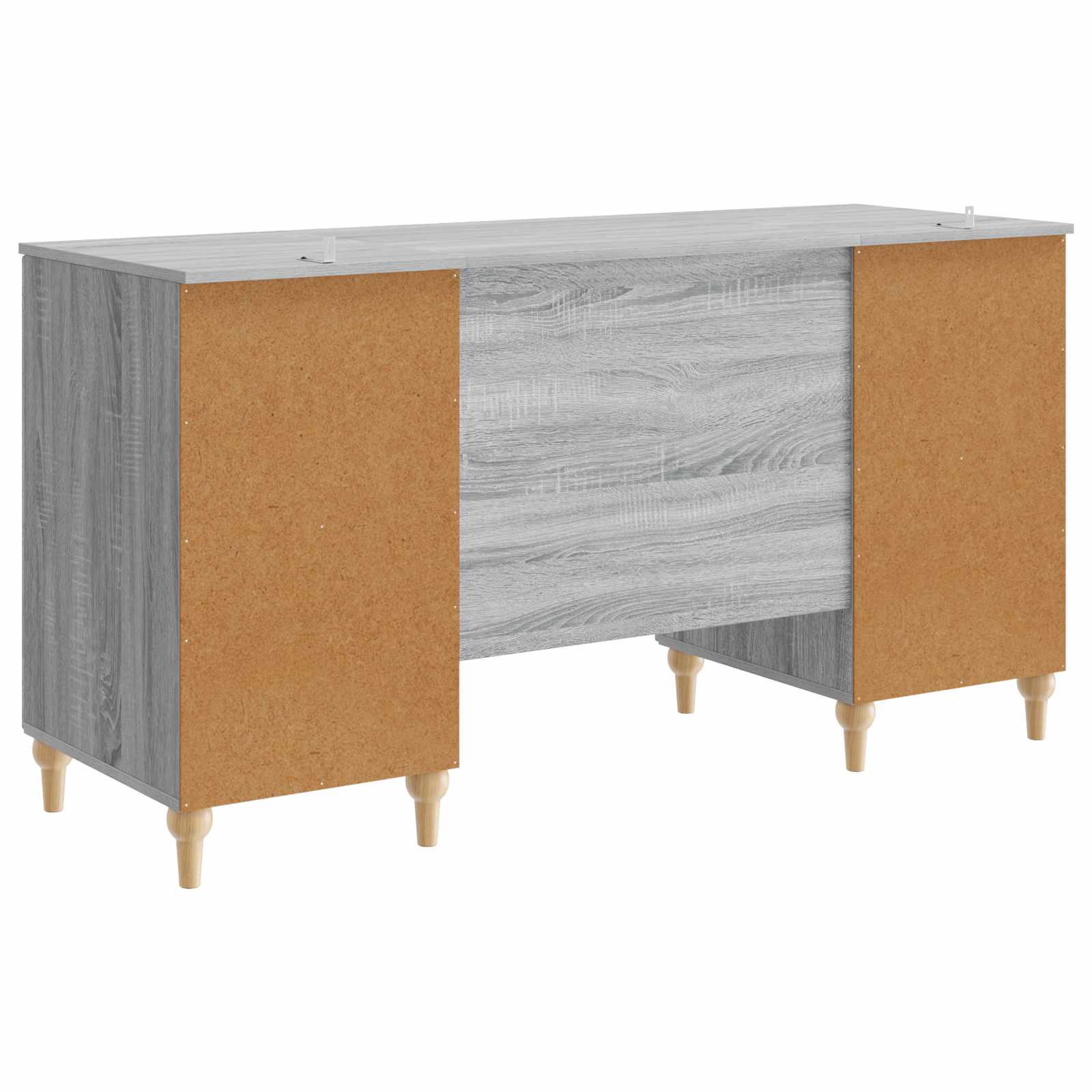 vidaXL Schreibtisch Graues Sonoma 142,5 x 50 x 75 cm Holzwerkstoff