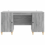 vidaXL Schreibtisch Graues Sonoma 142,5 x 50 x 75 cm Holzwerkstoff