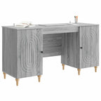 vidaXL Schreibtisch Graues Sonoma 142,5 x 50 x 75 cm Holzwerkstoff