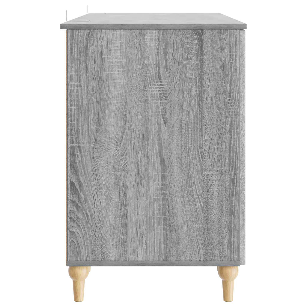 vidaXL Schreibtisch Graues Sonoma 142,5 x 50 x 75 cm Holzwerkstoff