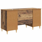 vidaXL Schreibtisch mit Regal Altholz 142,5 x 50 x 75 cm Holzwerkstoff