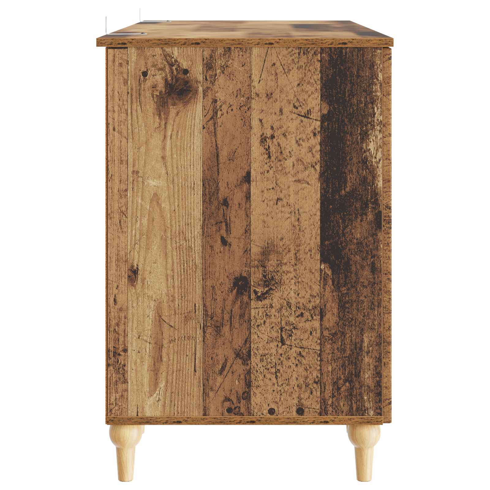 vidaXL Schreibtisch mit Regal Altholz 142,5 x 50 x 75 cm Holzwerkstoff