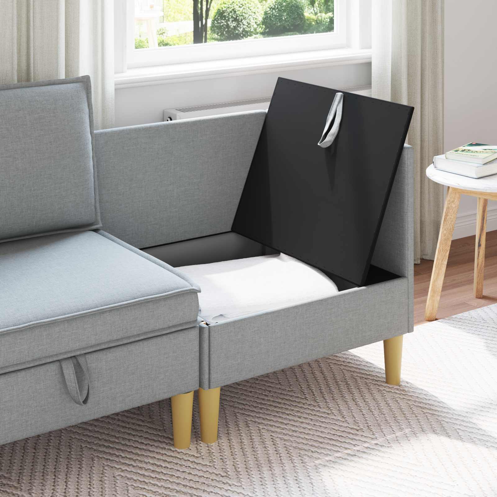 vidaXL Sofa mit Stauraum Stoff