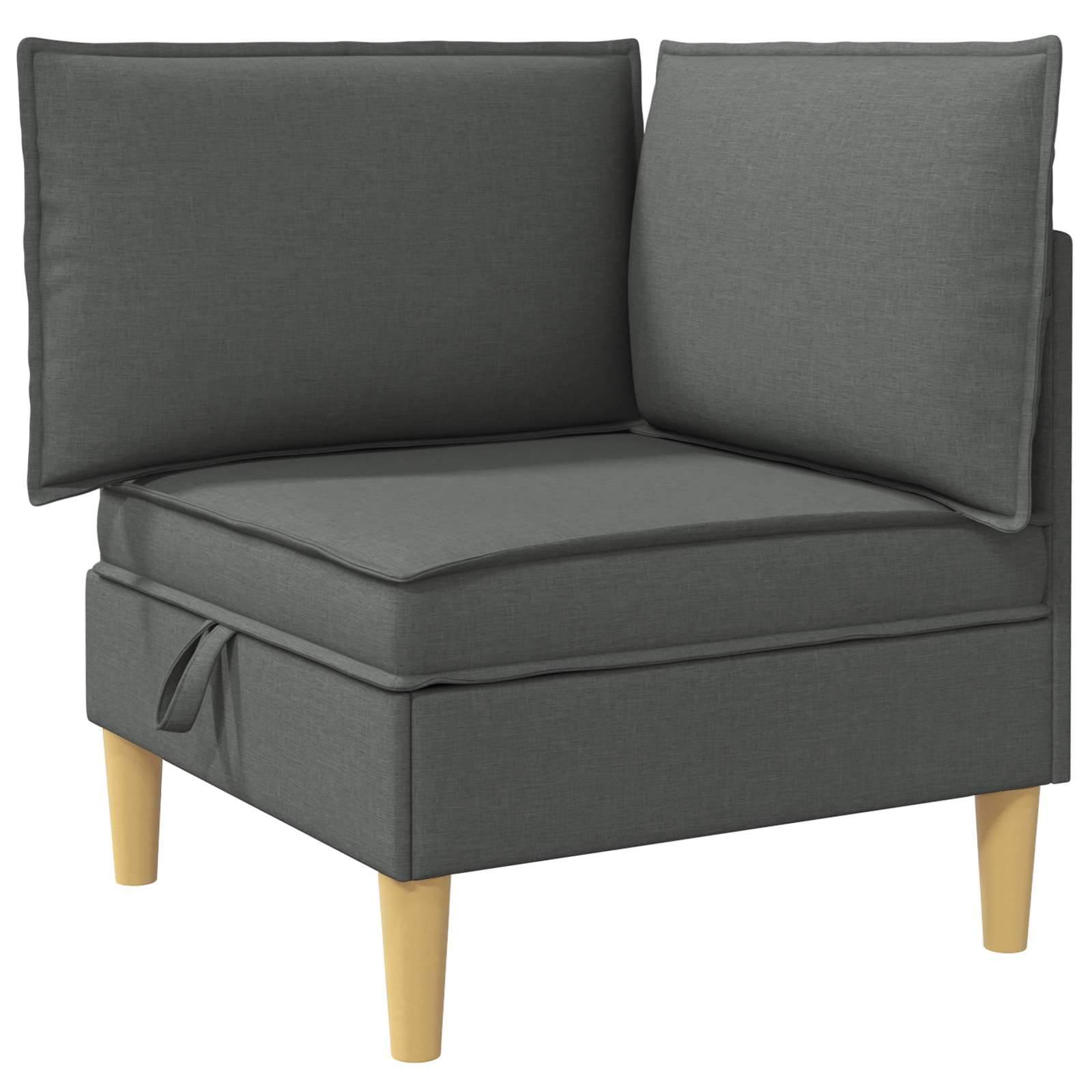 vidaXL Ecksofa mit Stauraum Dunkelgrau Stoff