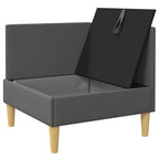 vidaXL Ecksofa mit Stauraum Dunkelgrau Stoff