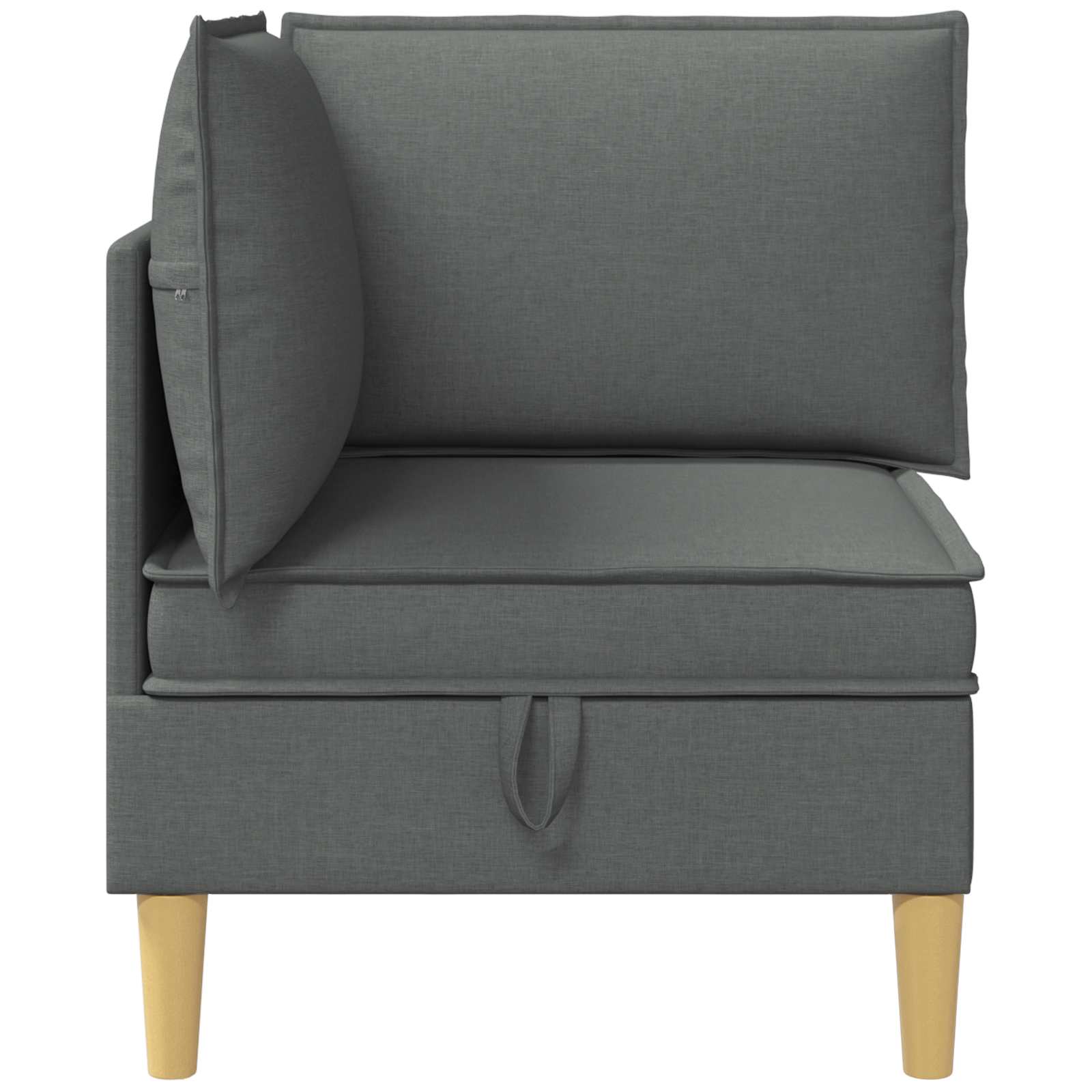 vidaXL Ecksofa mit Stauraum Dunkelgrau Stoff
