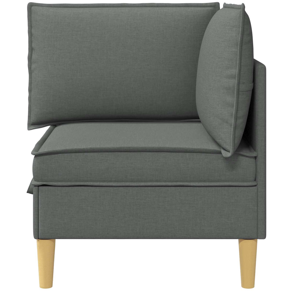 vidaXL Ecksofa mit Stauraum Dunkelgrau Stoff