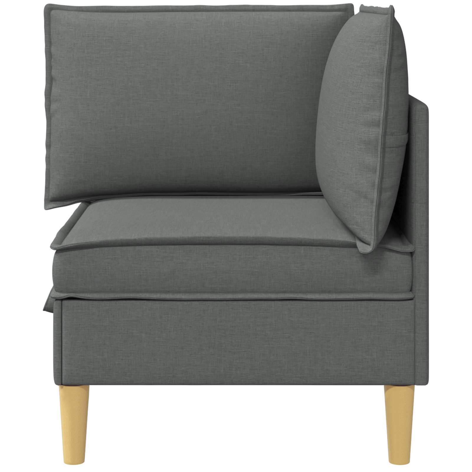 vidaXL Ecksofa mit Stauraum Dunkelgrau Stoff