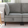 vidaXL Sofa mit Stauraum Hellgrau Samt