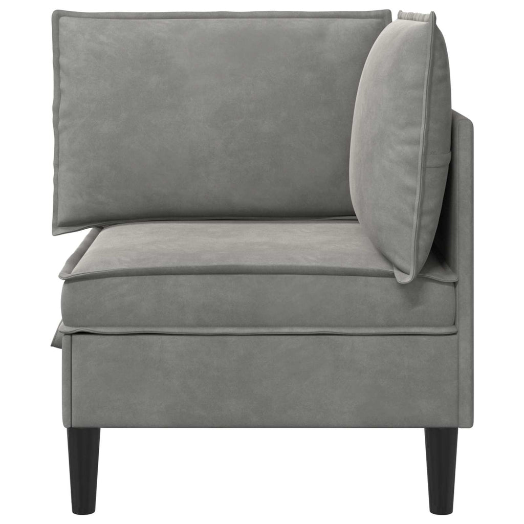 vidaXL Sofa mit Stauraum Hellgrau Samt