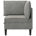 vidaXL Sofa mit Stauraum Hellgrau Samt