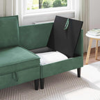 vidaXL Sofa mit Stauraum Meergrün Samt