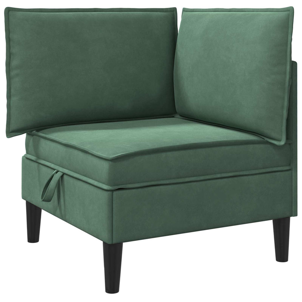 vidaXL Sofa mit Stauraum Meergrün Samt