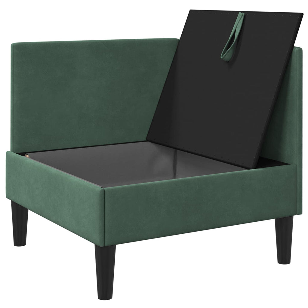 vidaXL Sofa mit Stauraum Meergrün Samt