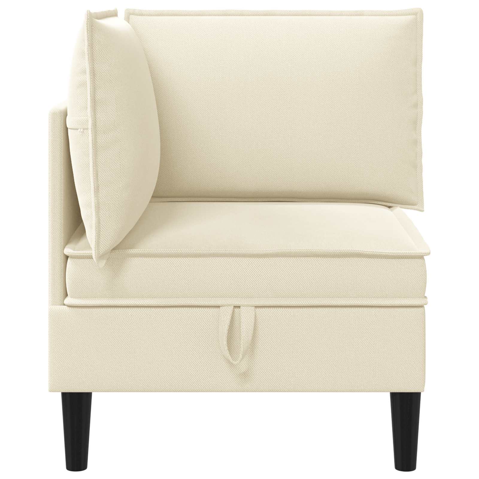 vidaXL Ecksofa mit Stauraum Creme Samt