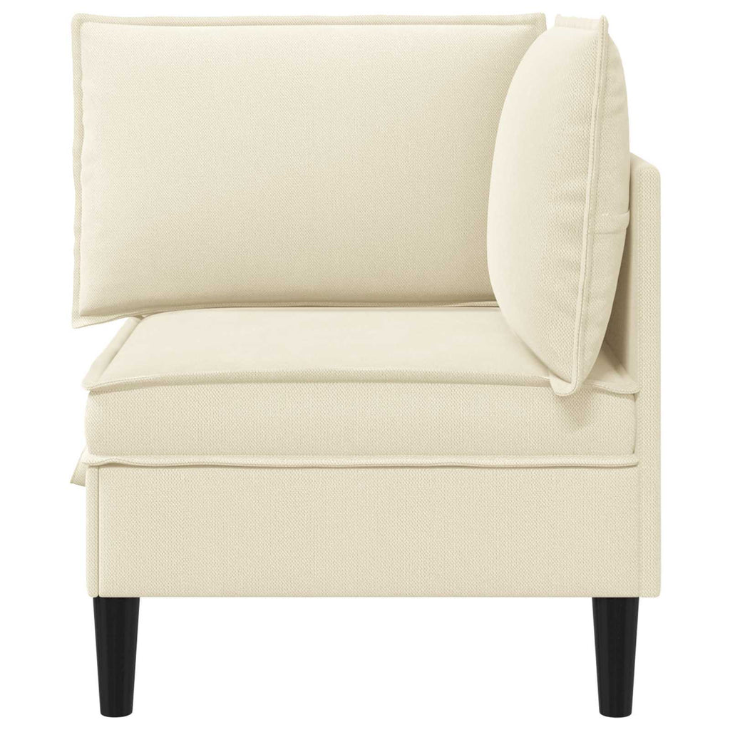 vidaXL Ecksofa mit Stauraum Creme Samt