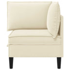 vidaXL Ecksofa mit Stauraum Creme Samt