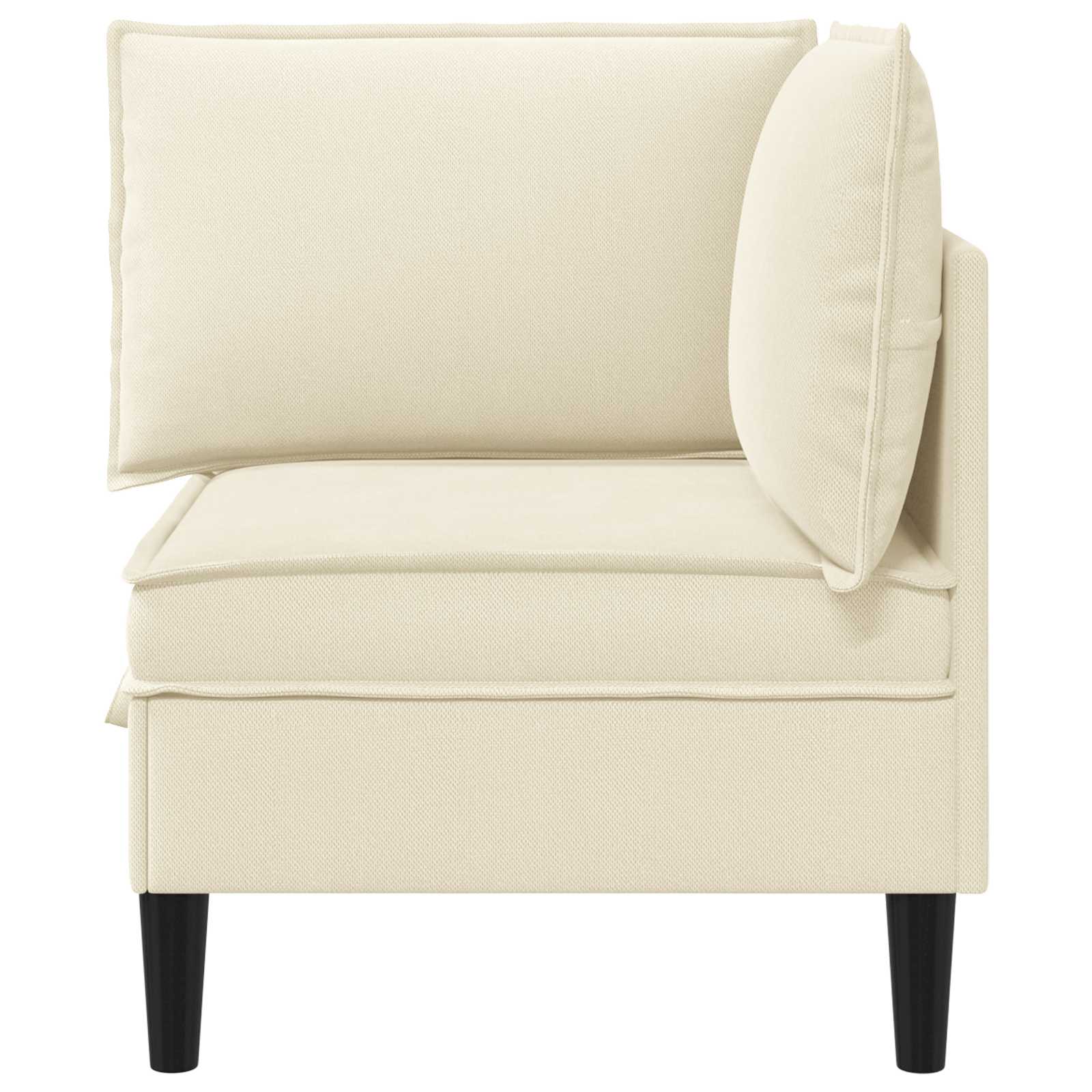 vidaXL Ecksofa mit Stauraum Creme Samt