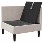vidaXL Ecksofa mit Stauraum Hafer Samt