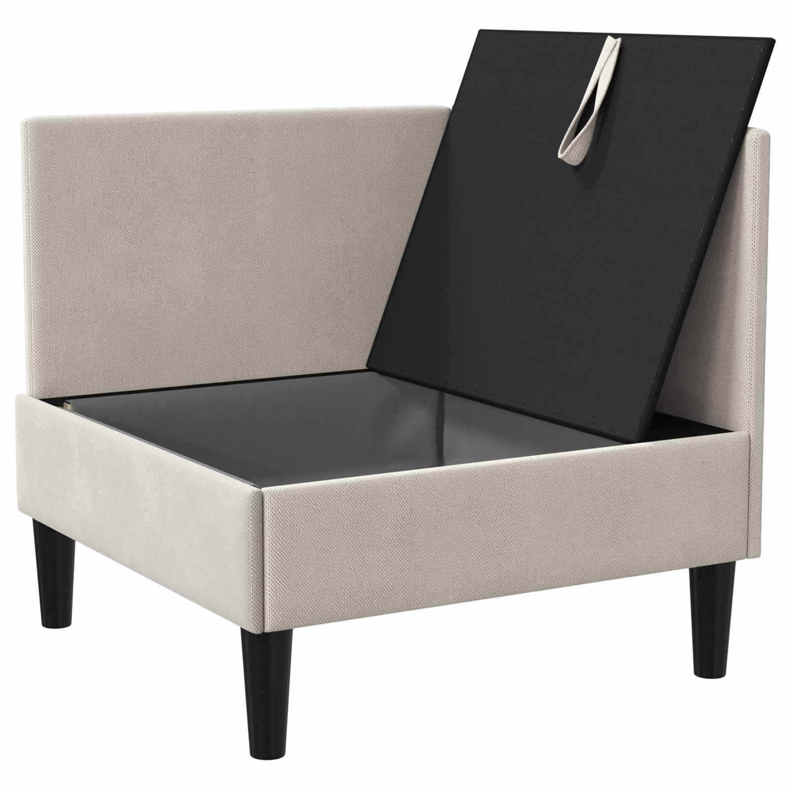 vidaXL Ecksofa mit Stauraum Hafer Samt
