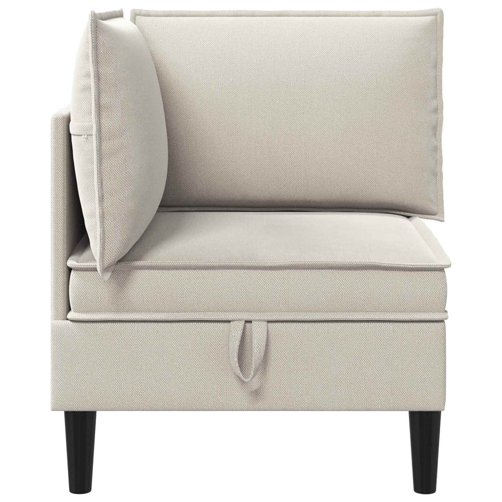 vidaXL Ecksofa mit Stauraum Hafer Samt