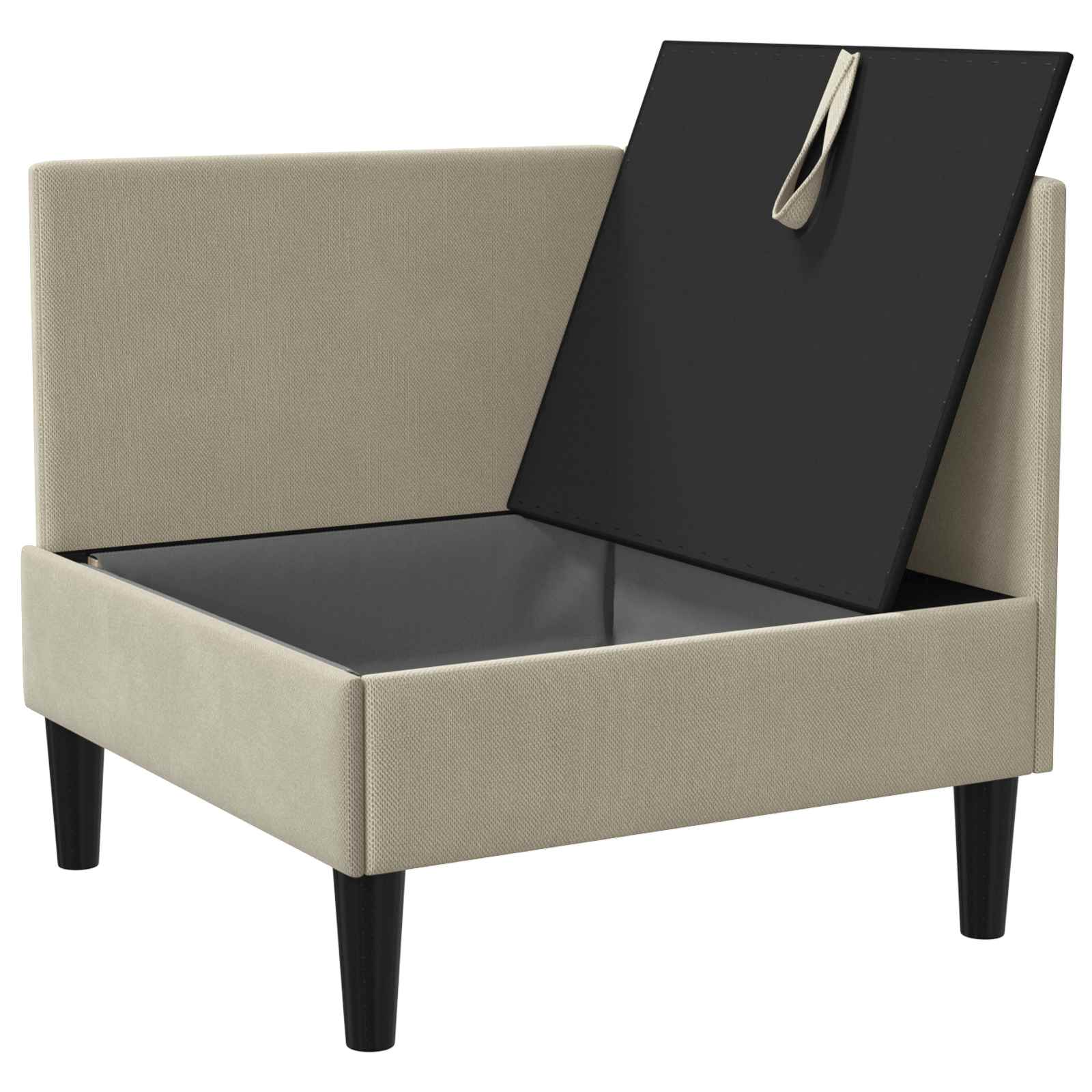 vidaXL Ecksofa mit Stauraum Sand Samt