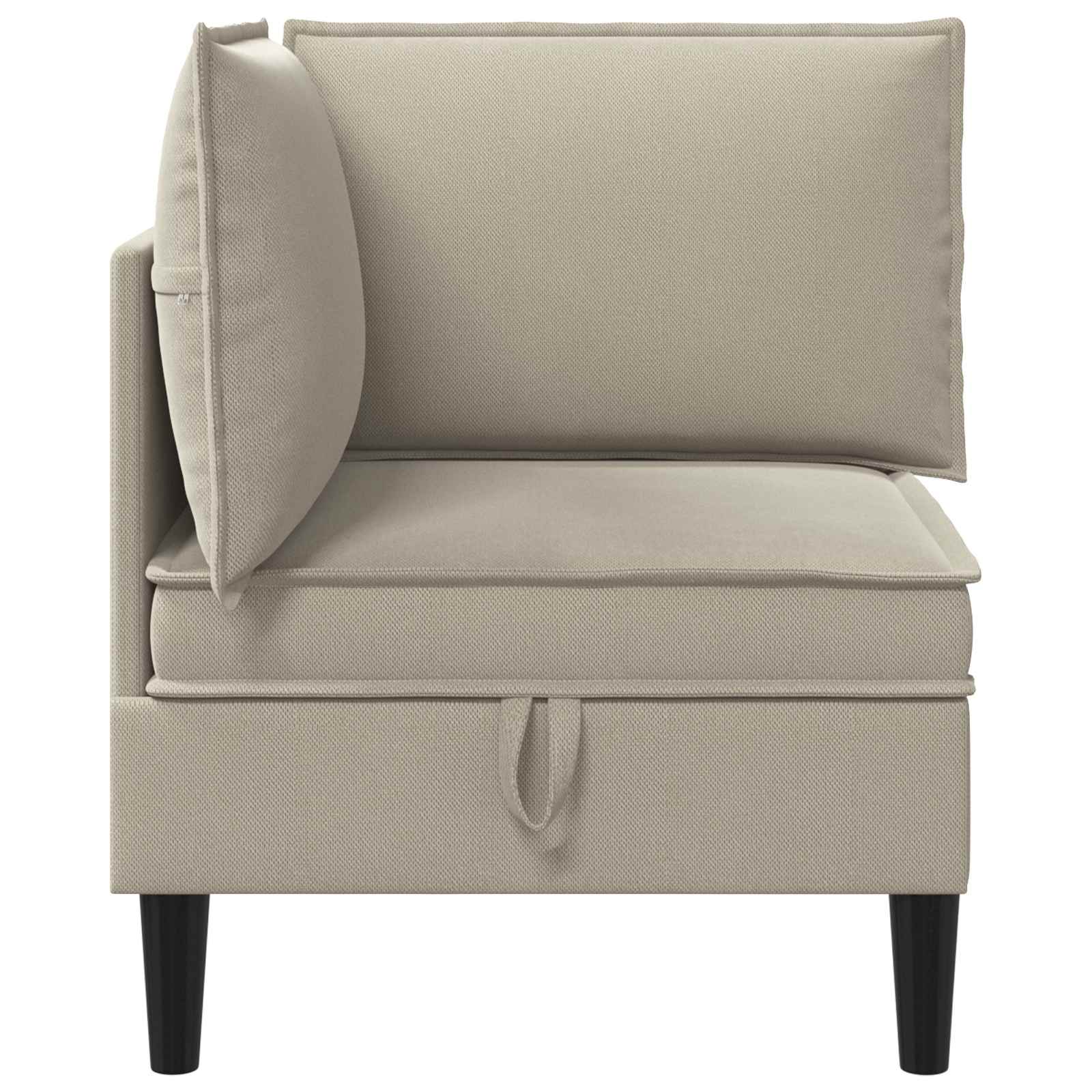 vidaXL Ecksofa mit Stauraum Sand Samt