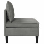 vidaXL Mittels Sofa mit Stauraum Hellgrau Samt