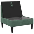 vidaXL Mittels Sofa mit Stauraum Meergrün Samt