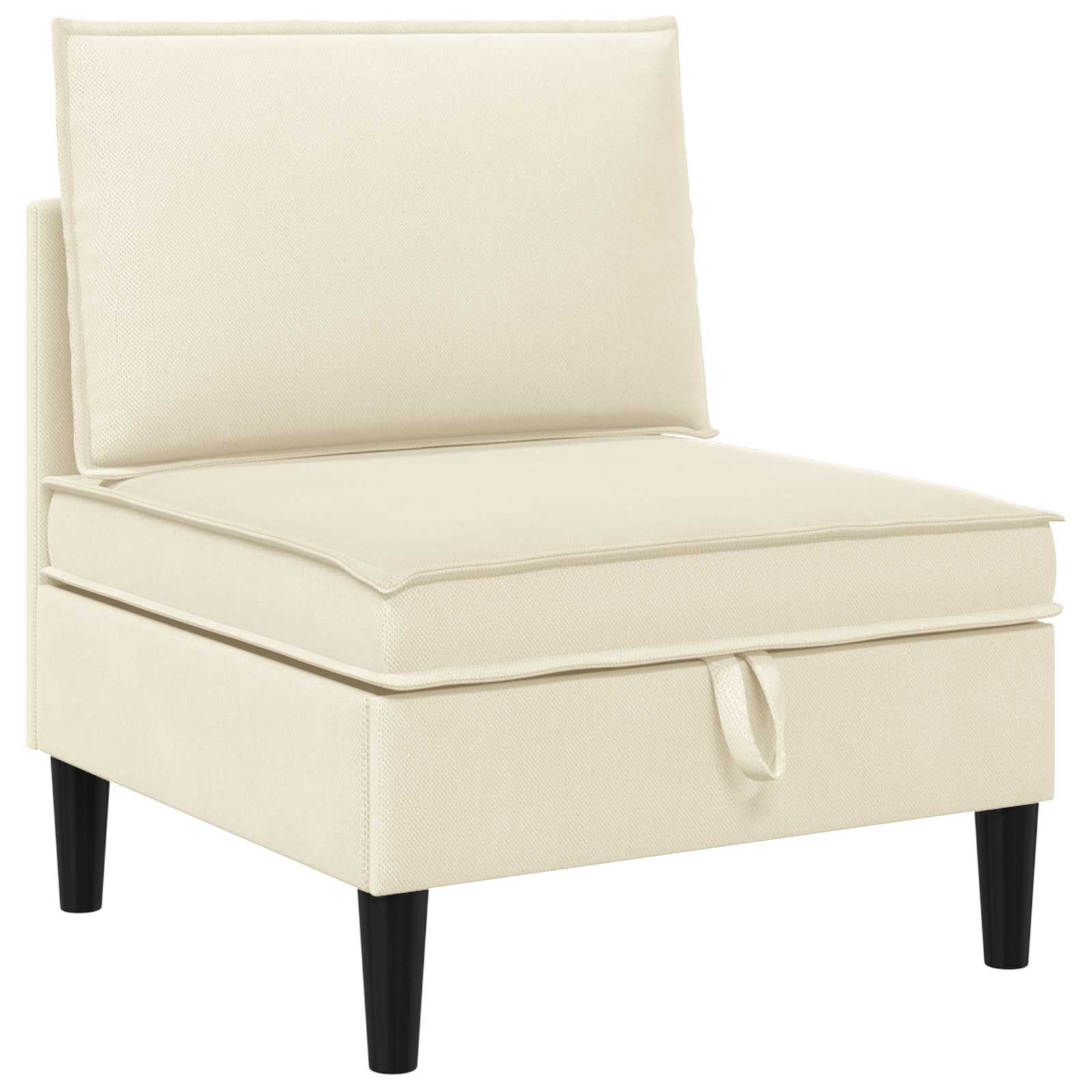 vidaXL Mittelsofa mit Stauraum Creme Samt