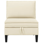 vidaXL Mittelsofa mit Stauraum Creme Samt