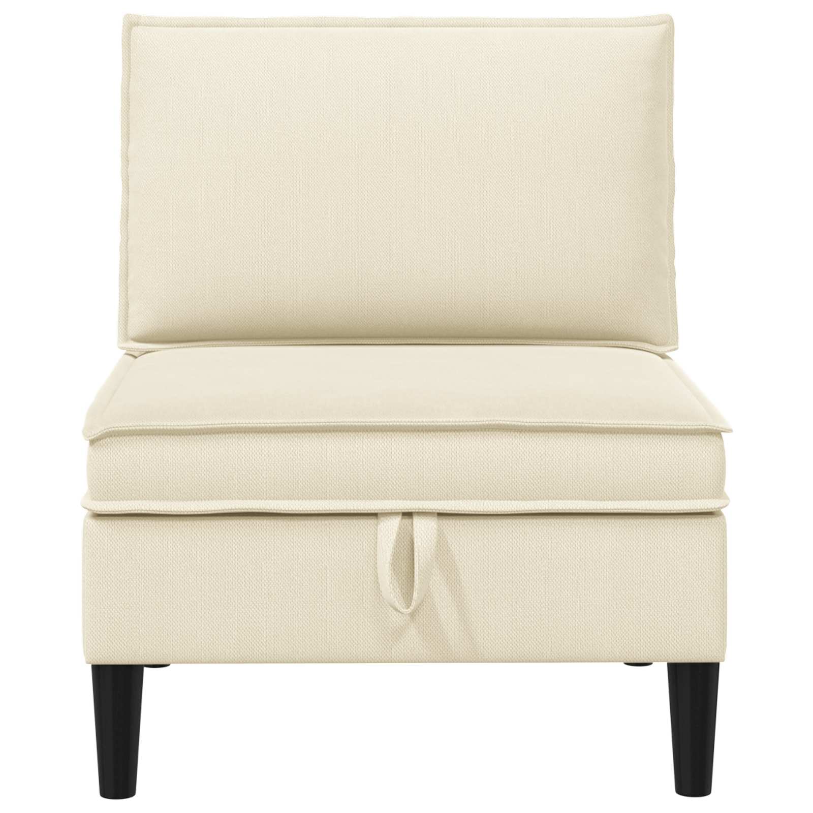 vidaXL Mittelsofa mit Stauraum Creme Samt