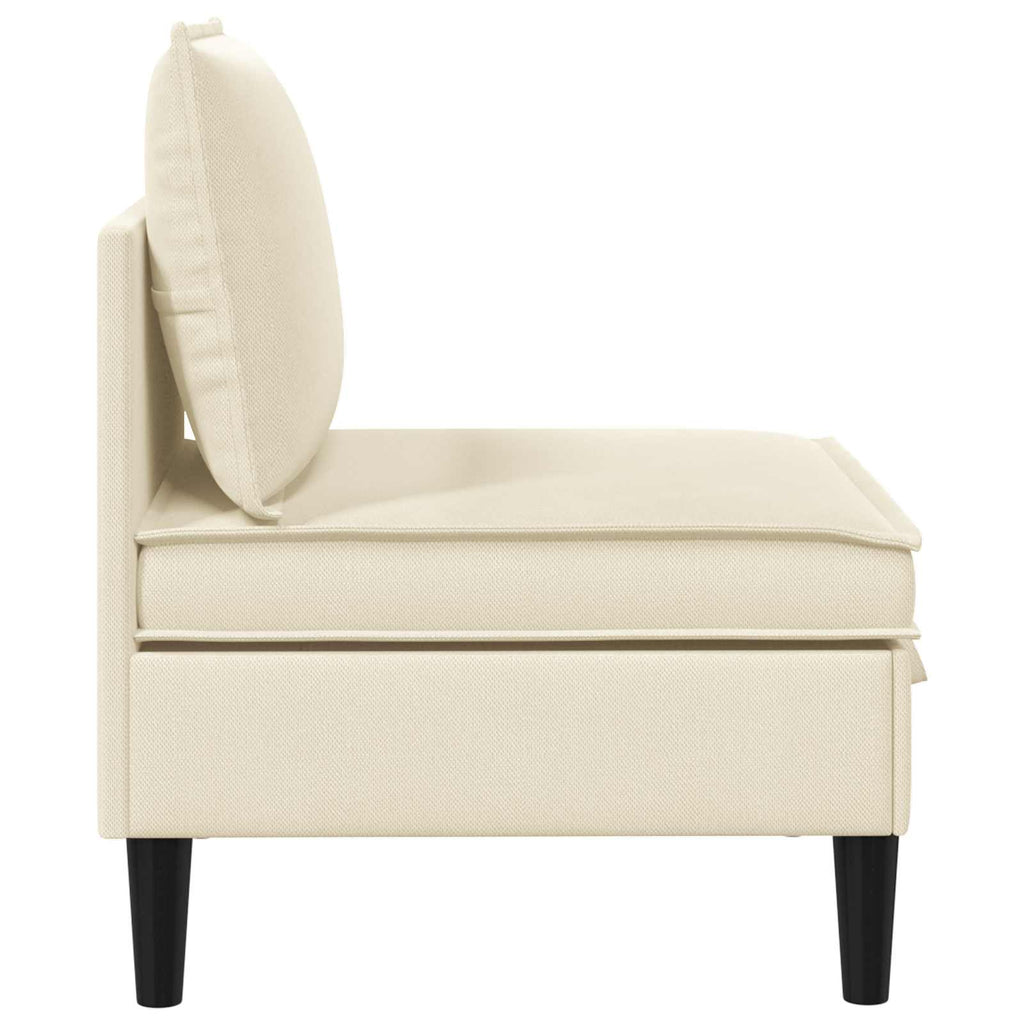 vidaXL Mittelsofa mit Stauraum Creme Samt