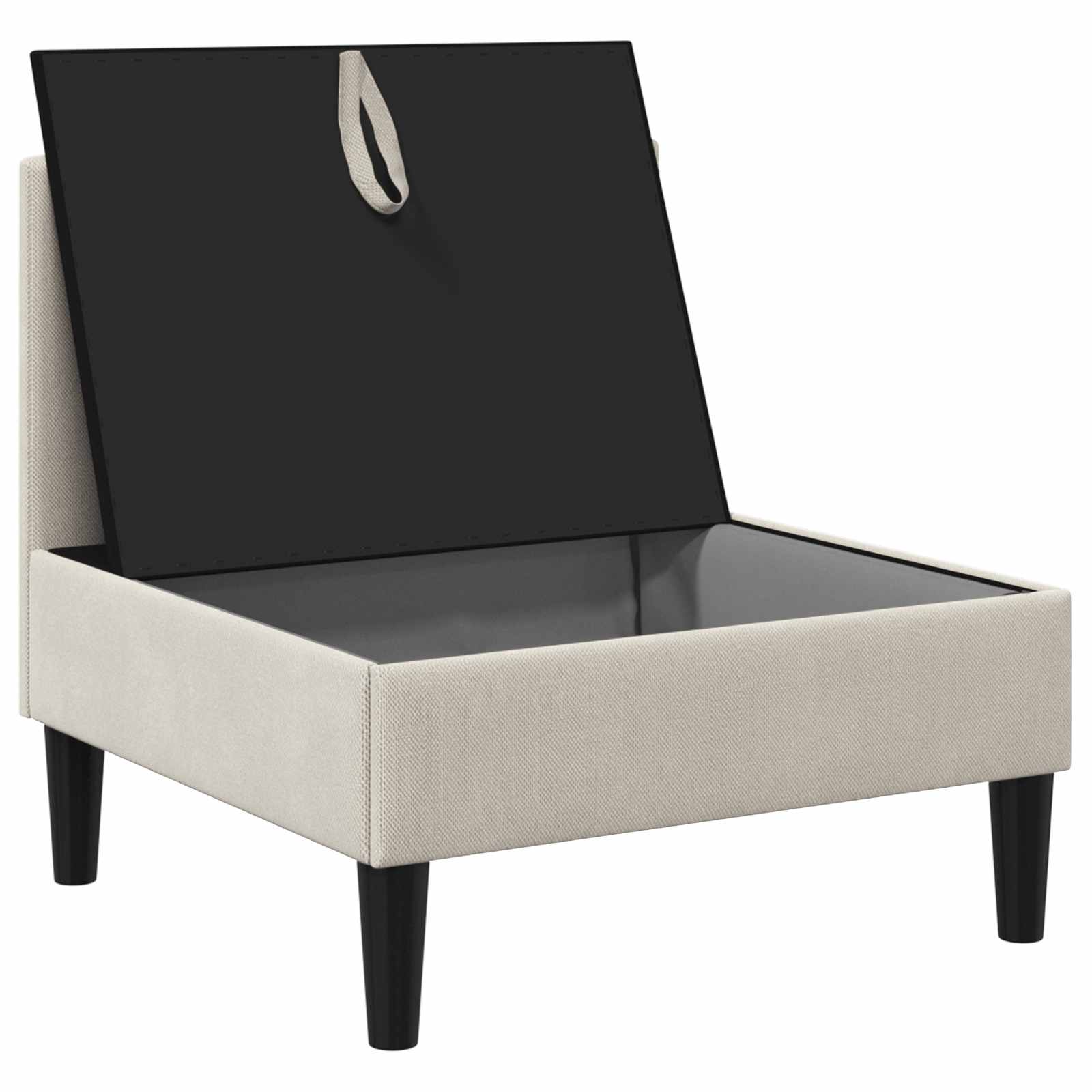 vidaXL Mittelsofa mit Stauraum Hafer Samt