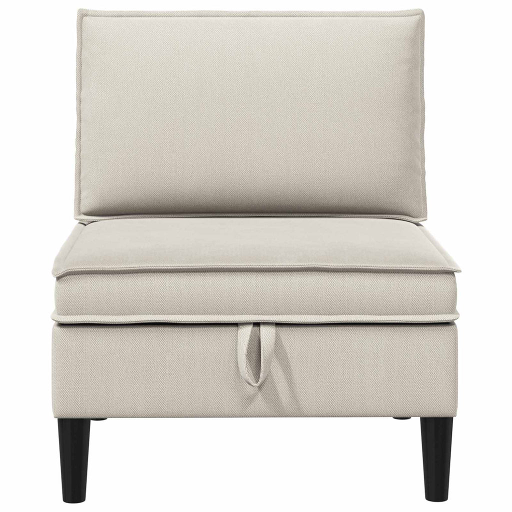 vidaXL Mittelsofa mit Stauraum Hafer Samt