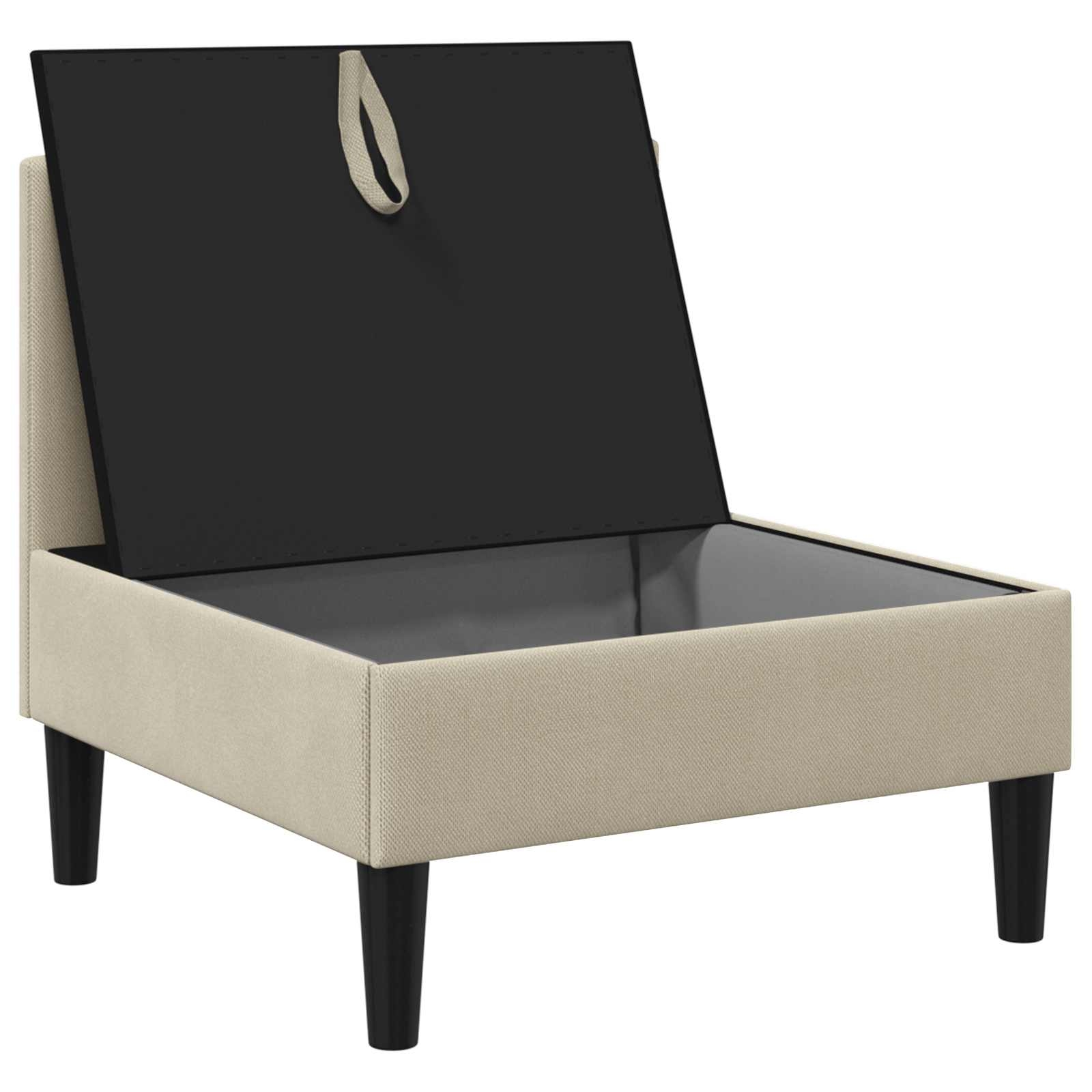 vidaXL Mittelsofa mit Stauraum Sand Samt