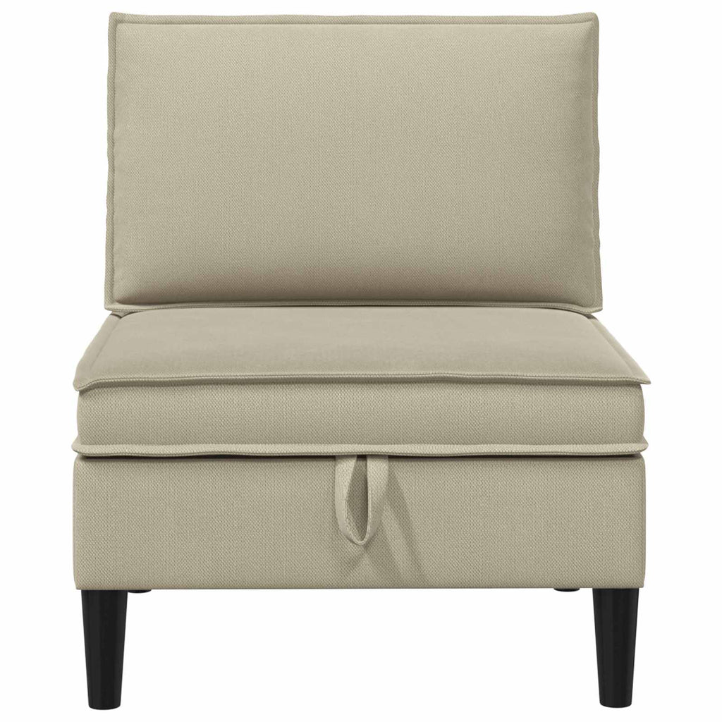 vidaXL Mittelsofa mit Stauraum Sand Samt