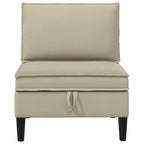 vidaXL Mittelsofa mit Stauraum Sand Samt