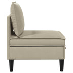 vidaXL Mittelsofa mit Stauraum Sand Samt
