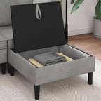 vidaXL Sofa-Hocker mit Stauraum Hellgrau Samt