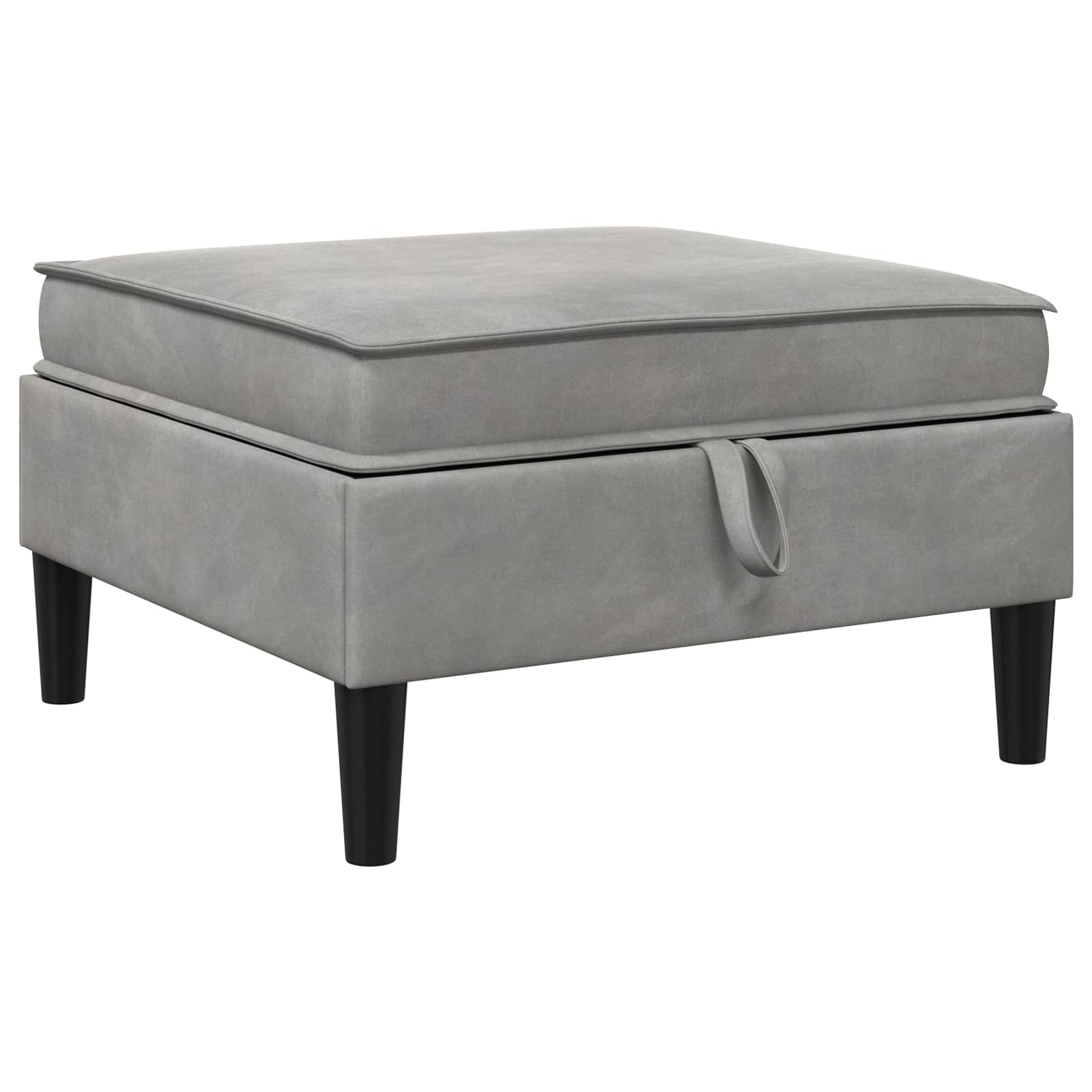 vidaXL Sofa-Hocker mit Stauraum Hellgrau Samt